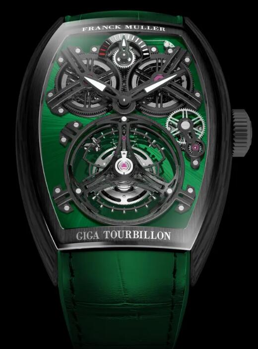 Review Franck Muller Curvex CX Giga Tourbillon CX 38L T G PR SQT Carbon Green Dial Replica Watch